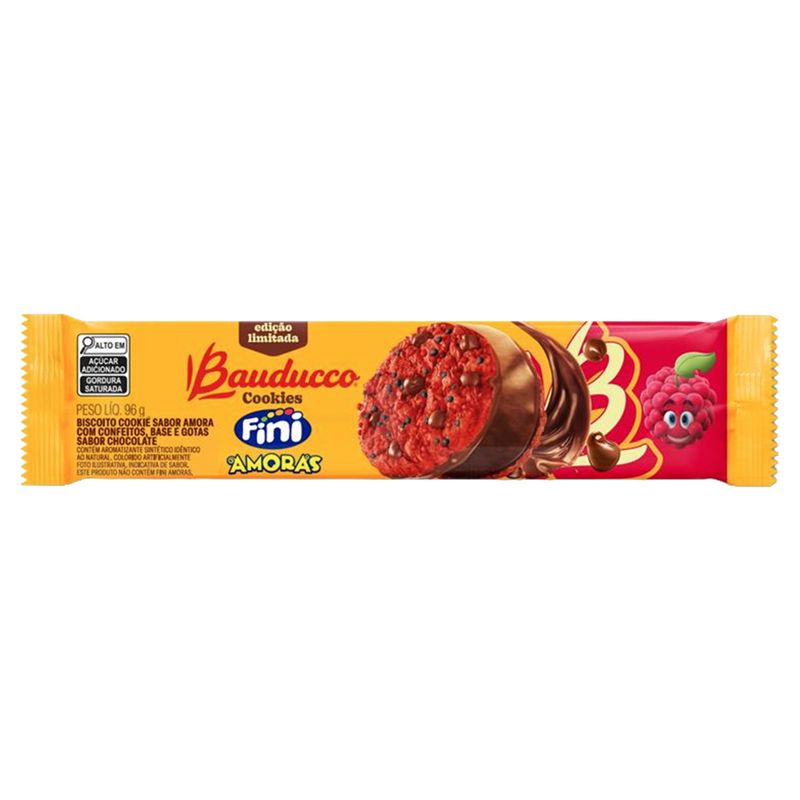 Biscoito Cookie Fini Amoras Bauducco Pacote 96g