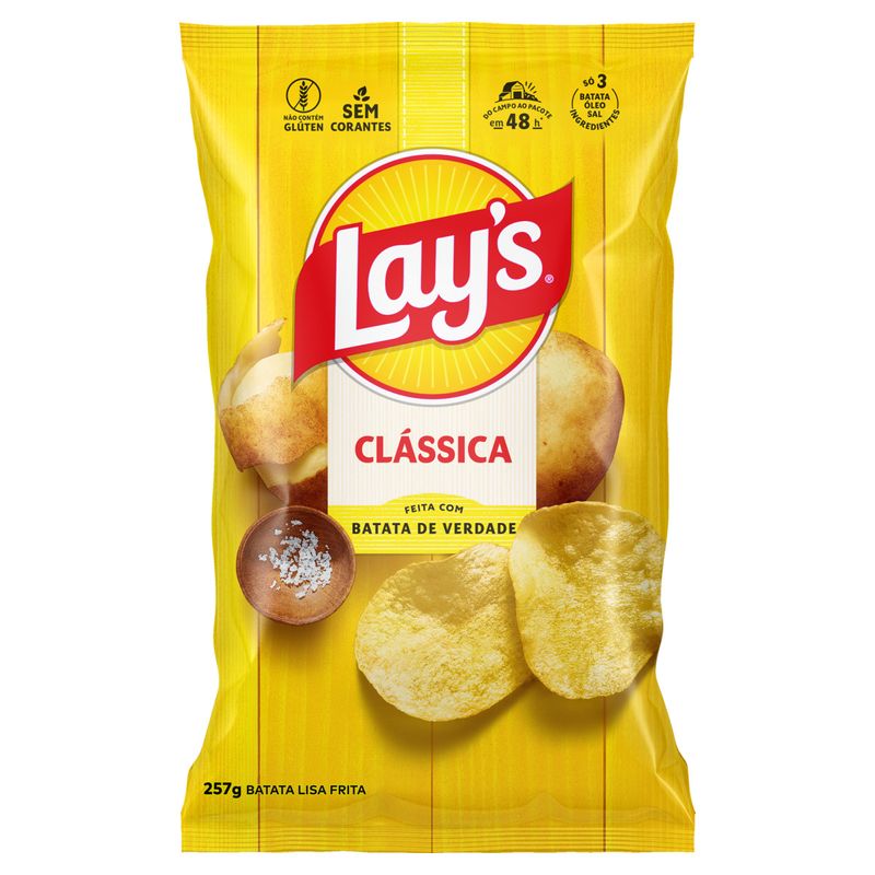 Batata Frita Lisa Clássica Lay's Pacote 257g
