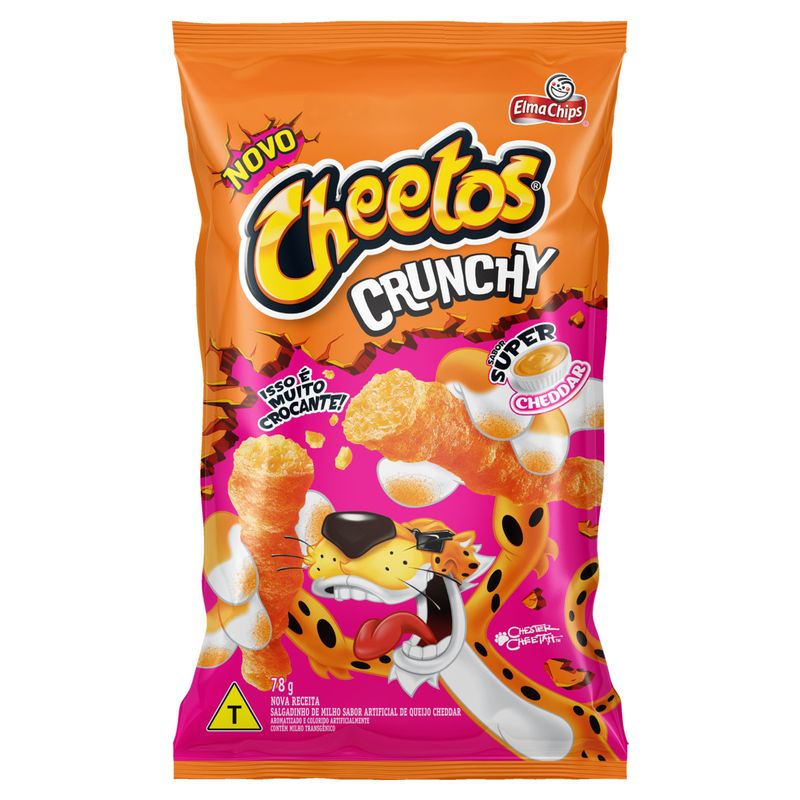Salgadinho de Milho Crunchy Super Cheddar Cheetos Pacote 78g