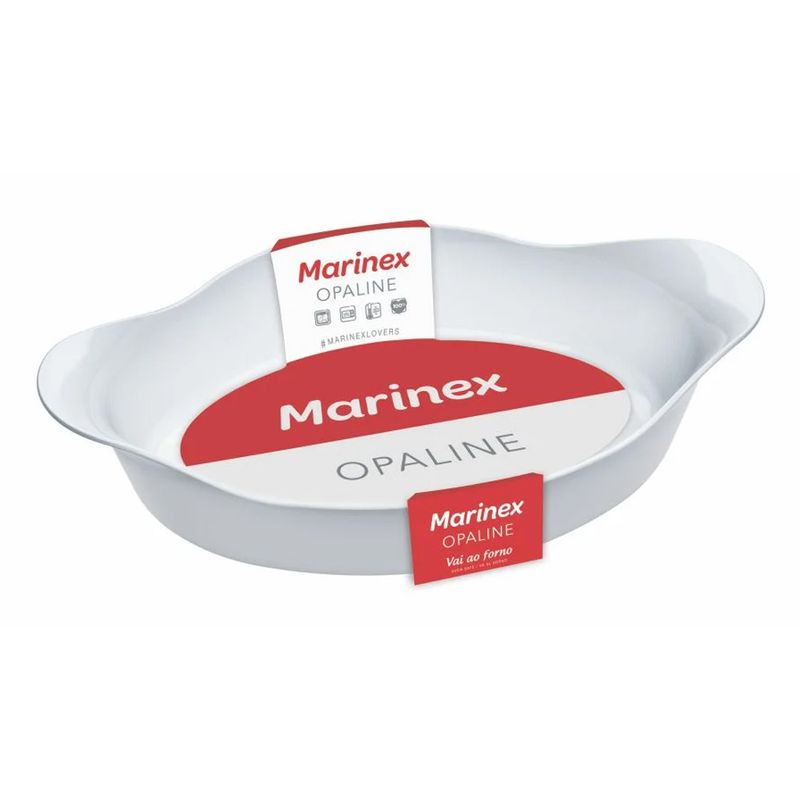 Assadeira Marinex Opaline Oval Grande 1,4L