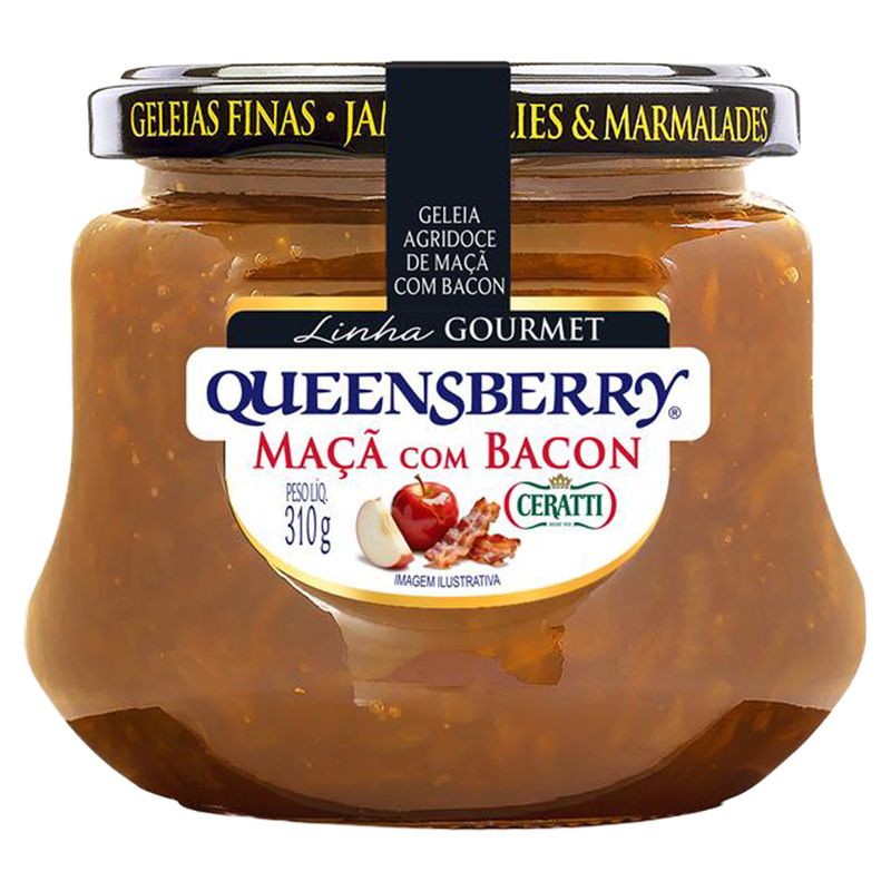 Geleia Agridoce Maçã com Bacon Queensberry Gourmet Vidro 310g
