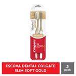 Escova Dental Ultramacia Colgate Slim Soft Gold 2 Unidades