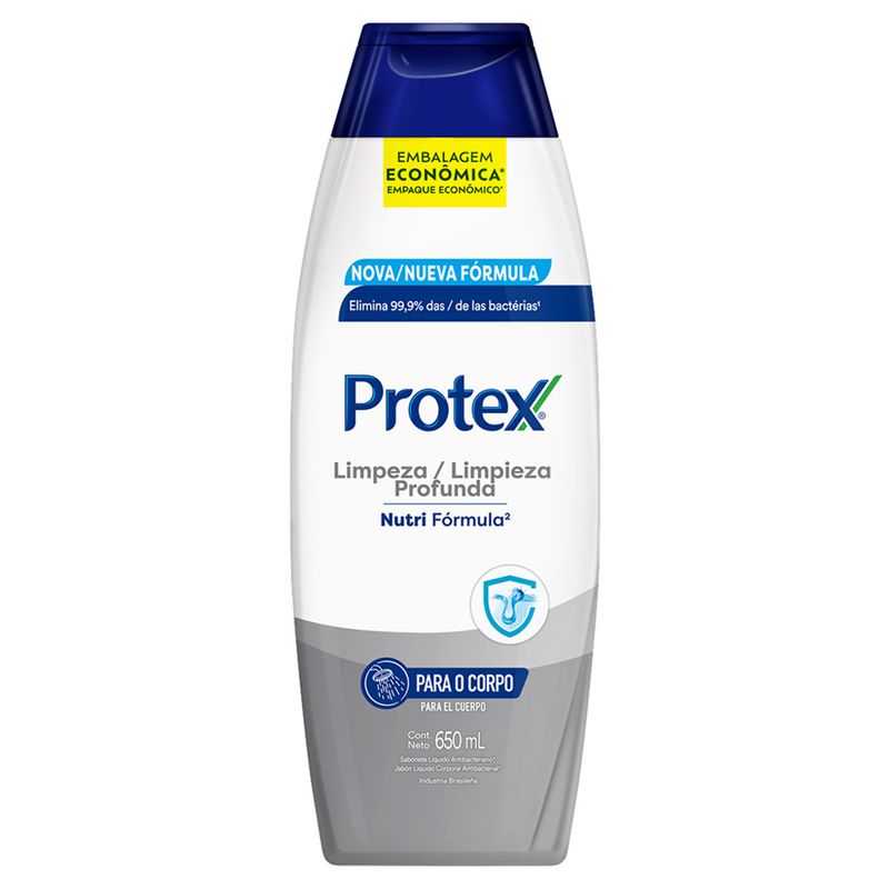 Sabonete Líquido Antibacteriano Protex Limpeza Profunda Frasco 650ml Embalagem Econômica