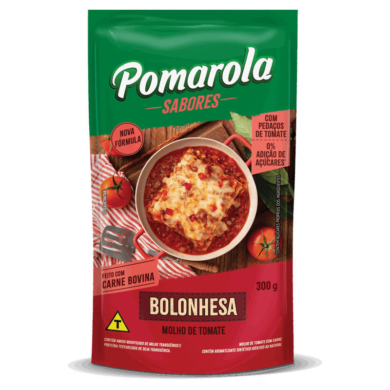 Molho de Tomate Bolonhesa Pomarola Sachê 300g