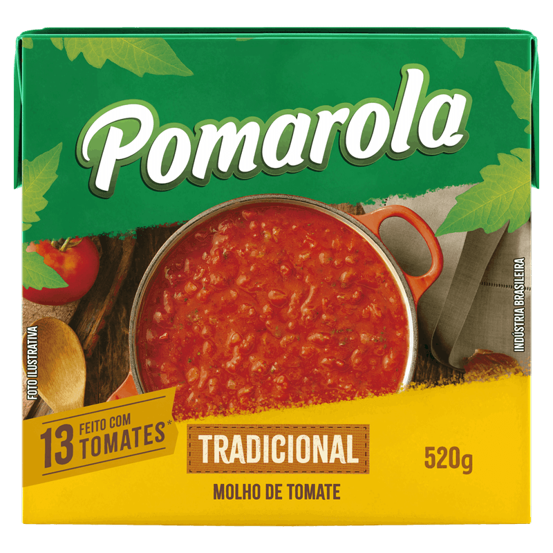Molho de Tomate Tradicional Pomarola Caixa 520g