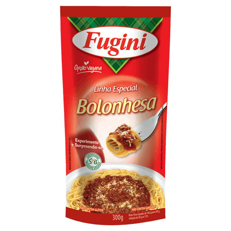 Molho de Tomate Bolonhesa Fugini Sachê 300g