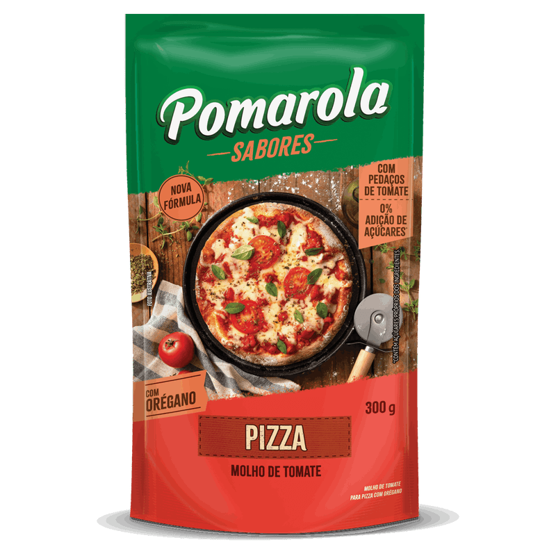 Molho de Tomate Pizza Pomarola Sabores Sachê 300g