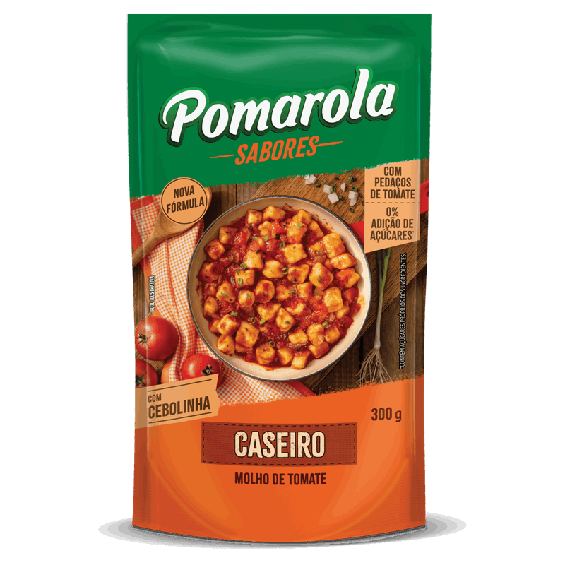 Molho de Tomate com Cebolinha Pomarola Sachê 300g