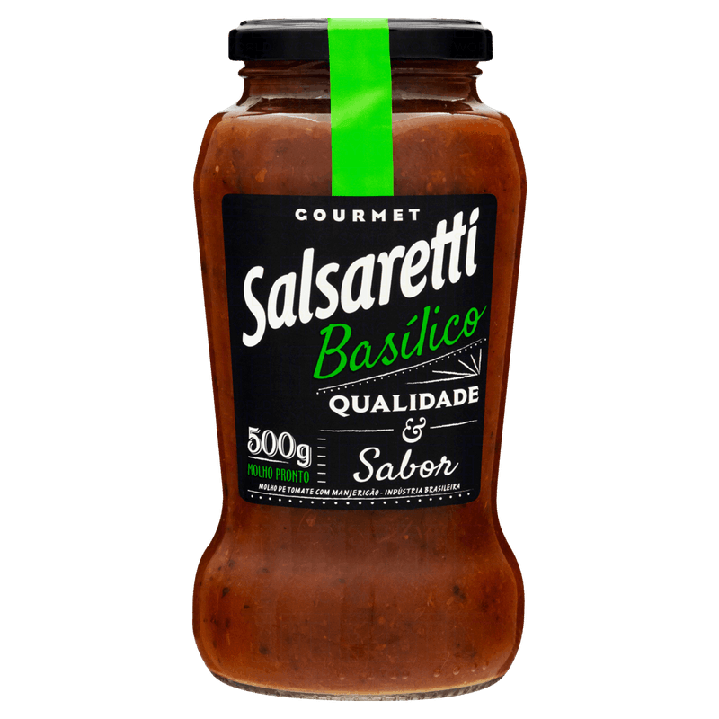 Molho de Tomate Basílico Salsaretti Gourmet Vidro 500g