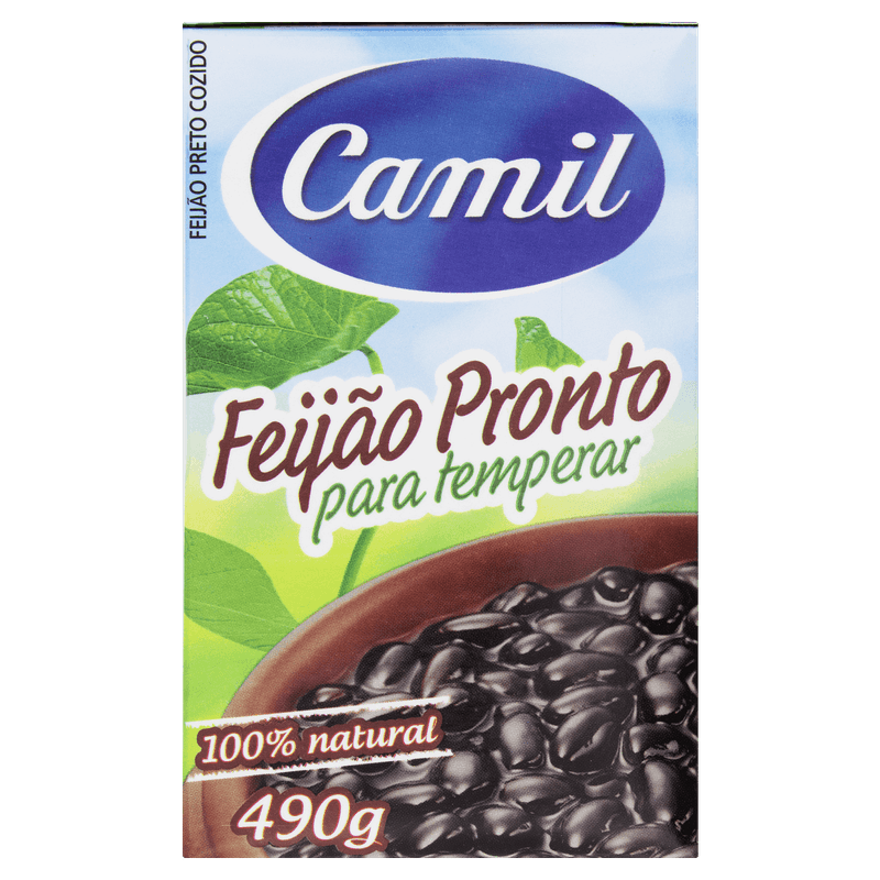 Feijão Preto Pronto Camil Caixa 490g