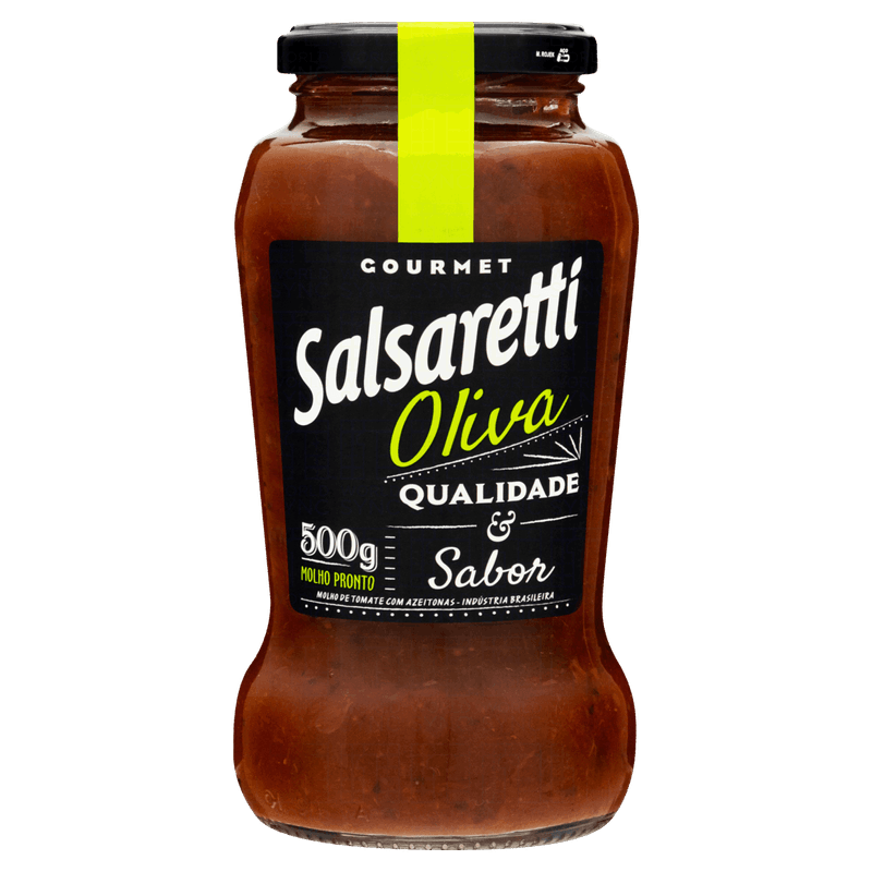 Molho de Tomate Oliva Salsaretti Gourmet Vidro 500g