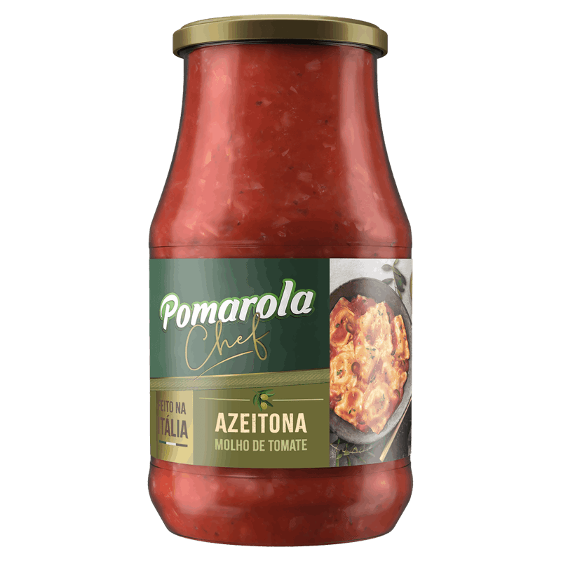 Molho de Tomate com Azeitona Pomarola Chef Vidro 420g