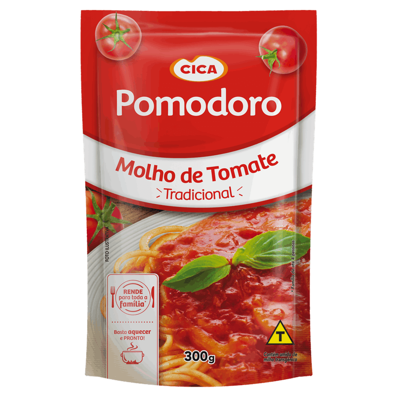 Molho de Tomate Pomodoro Tradicional Cica Sachê 300g