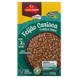 Feijão Carioca Cozido no Vapor Caldo Bom Caixa 250g