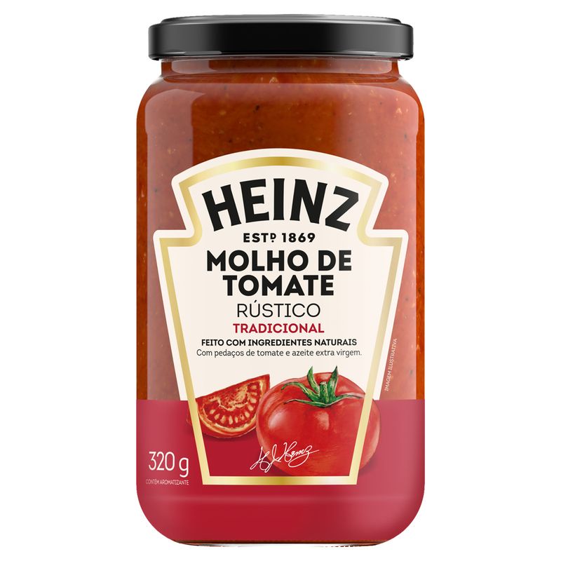 Molho de Tomate Rústico Tradicional Heinz Vidro 320g
