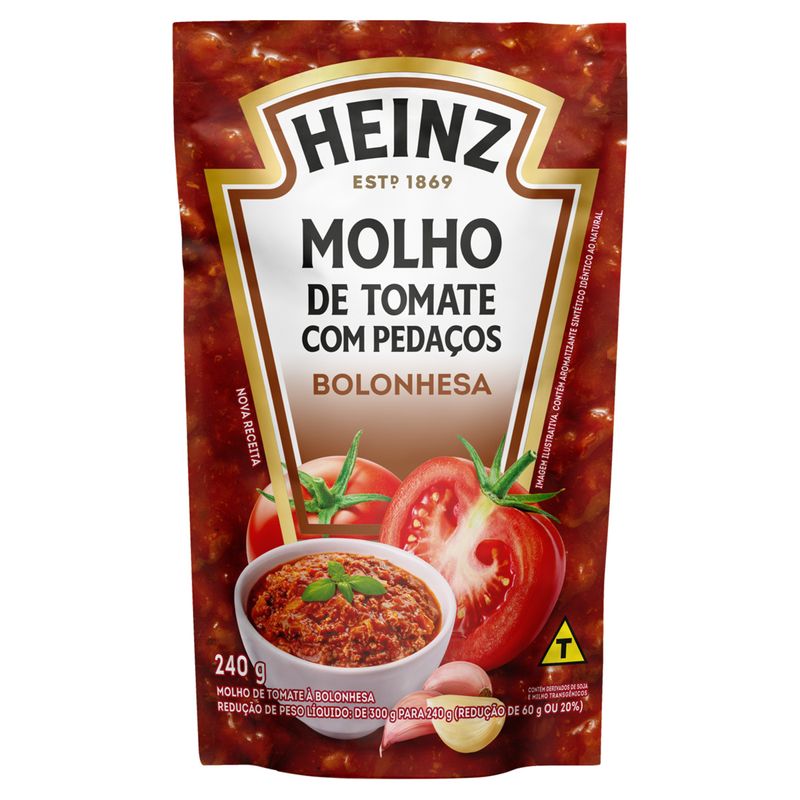 Molho de Tomate à Bolonhesa Heinz Sachê 240g