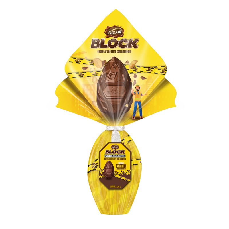 Ovo de Páscoa ao Leite Block Arcor 230g