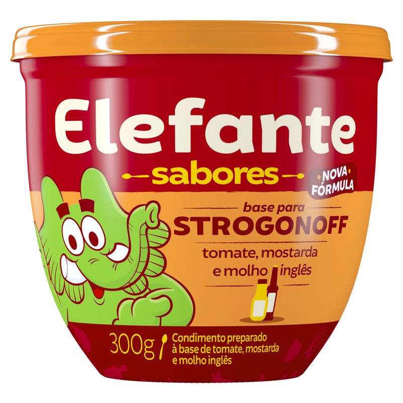 Extrato de Tomate Base para Strogonoff Elefante Sabores Pote 300g