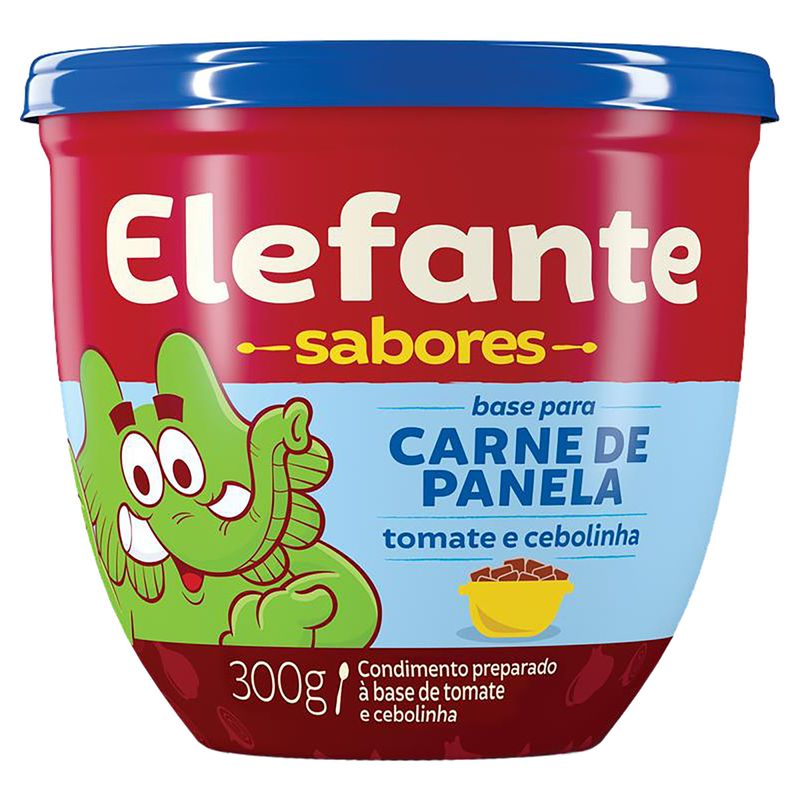 Extrato de Tomate Base para Carne de Panela Elefante Sabores Pote 300g