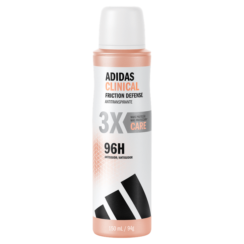 Antitranspirante Aerossol Adidas Clinical Friction Defense Care 150ml Spray