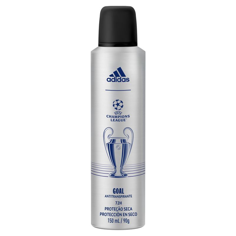 Antitranspirante Aerossol Goal Adidas UEFA Champions League 150ml Spray