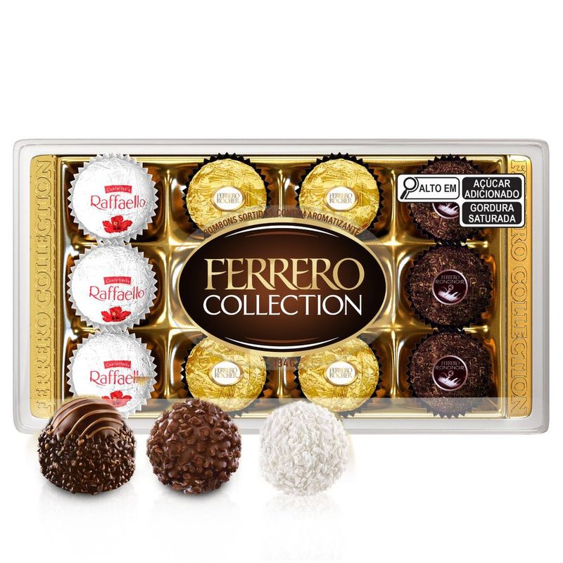 Bombom Sortido Ferrero Collection Caixa 134g 12 Unidades