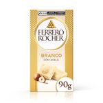 Chocolate Polonês Branco Recheio Avelã Ferrero Rocher Tablete 90g