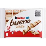 Chocolate Kinder Bueno White com 3 Unidades Pacote 117g