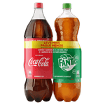 Kit Refrigerante Coca-Cola Original + Guaraná Fanta 2l Cada Leve Mais Pague Menos