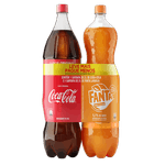 Kit Refrigerante Coca-Cola Original + Laranja Fanta 2l Cada Leve Mais Pague Menos
