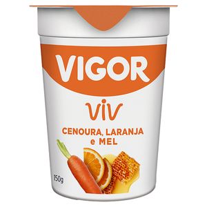 Iogurte Vigor Natural Integral Cenoura, Laranja e Mel Pote 150g
