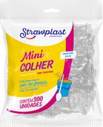 Colher Descartável Transparente Strawplast Pacote com 200un