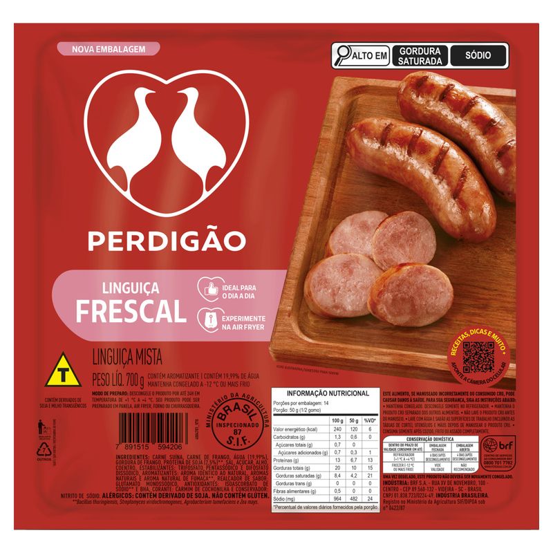 Linguiça Mista Frescal Perdigão 700g