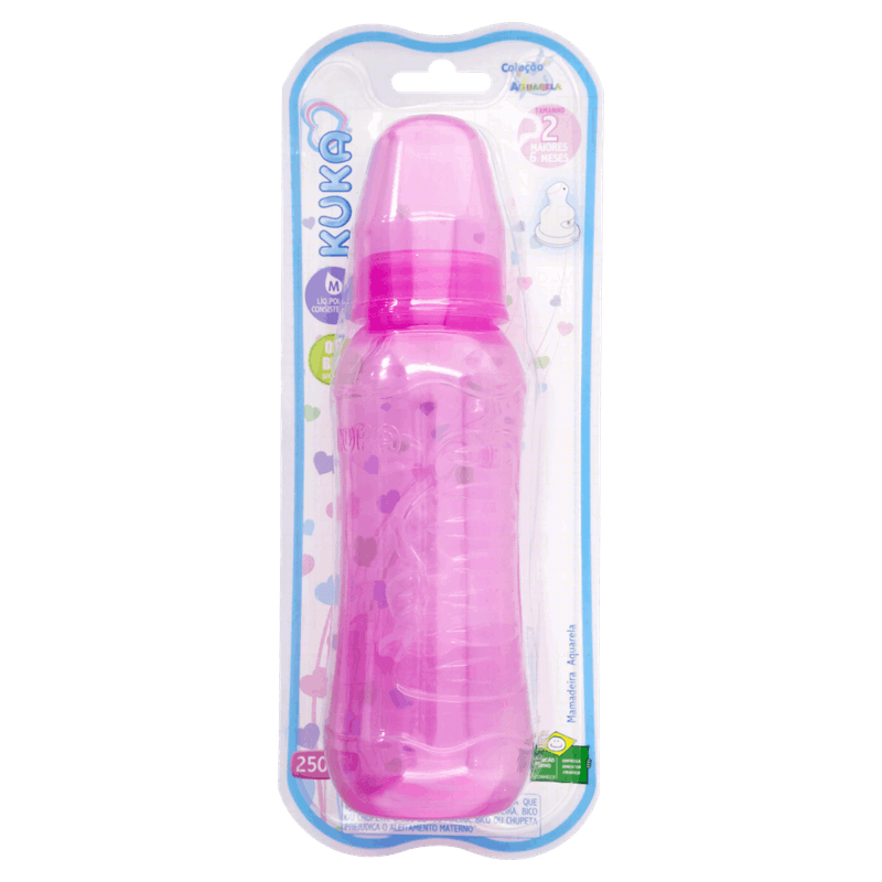 Mamadeira Rosa 250ml Kuka Aquarela nº 2