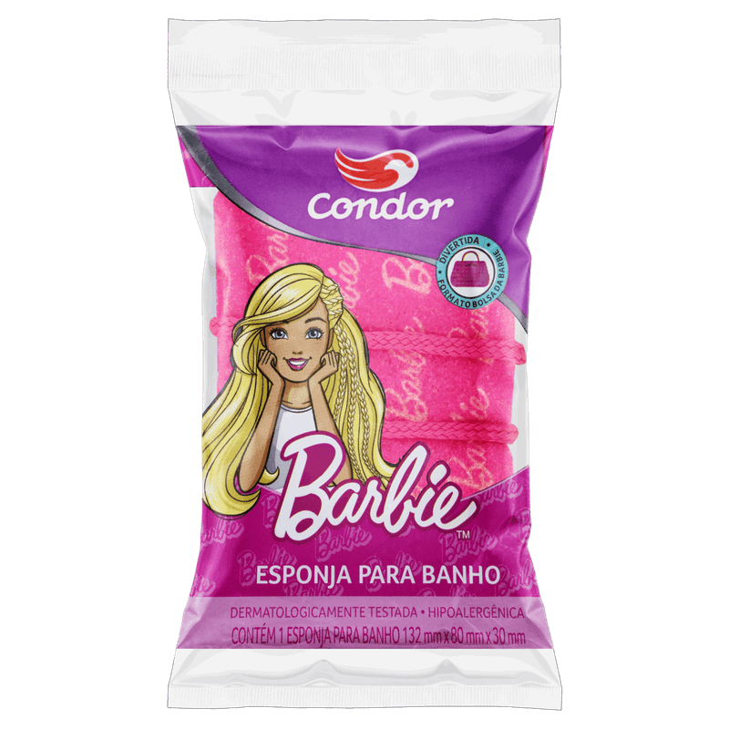 Esponja Infantil para Banho Barbie Condor