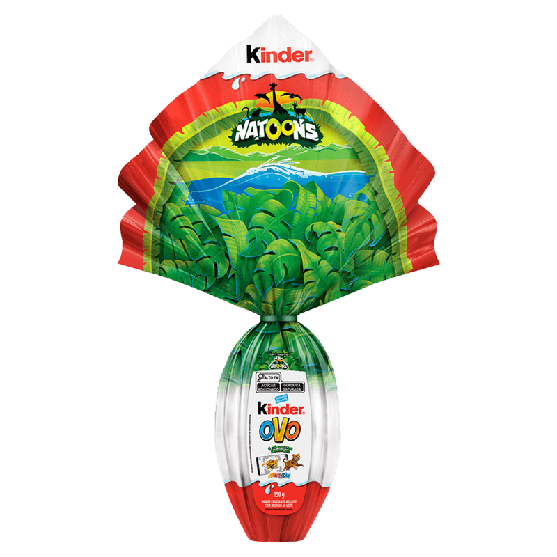 Ovo de Páscoa ao Leite Natoons Kinder 150g Vem com Surpresa