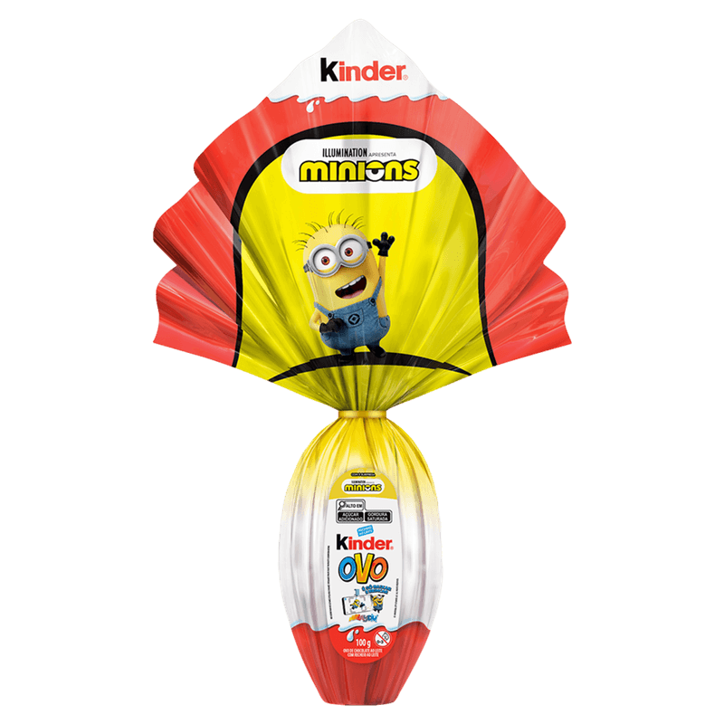 Ovo de Páscoa ao Leite Minions Kinder 100g Vem com Surpresa