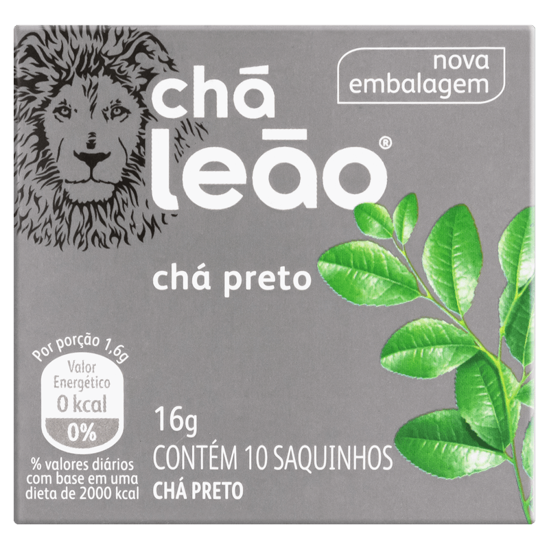 Chá Preto Chá Leão Caixa 16g 10 Unidades