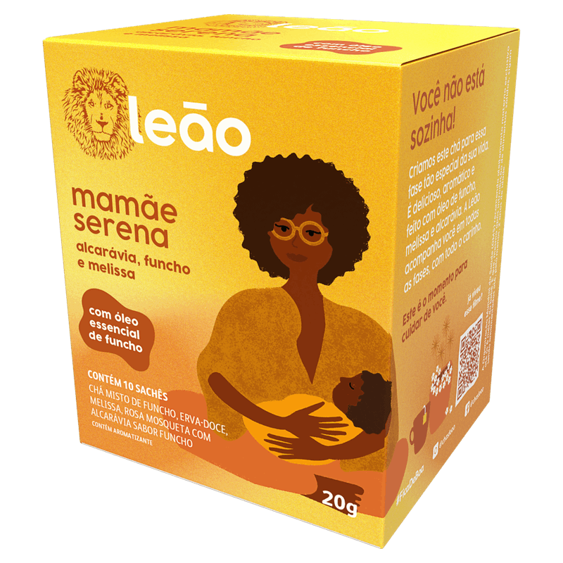 Chá Mamãe Serena Leão Fases Caixa 20g 10 Unidades