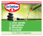 Chá Misto Verde com Gengibre,Abacaxi e Hortelã Dr Oetker Caixa 15g