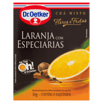 Chá Laranja com Especiarias Dr  Oetker Flores e Frutas Caixa 30g 15 Unidades