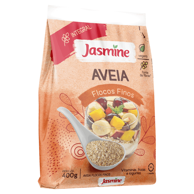 Aveia em Flocos Finos Jasmine Pacote 400g