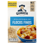Aveia em Flocos Finos Quaker Caixa 450g Embalagem Econômica