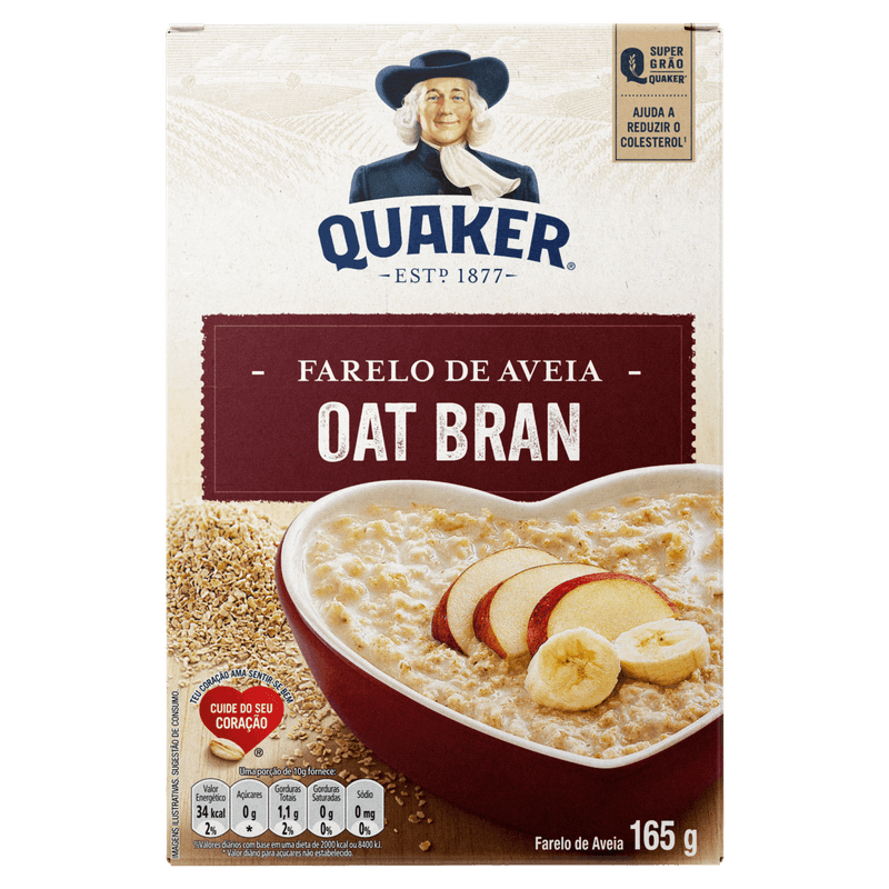 Farelo de Aveia Quaker Oat Bran Caixa 165g