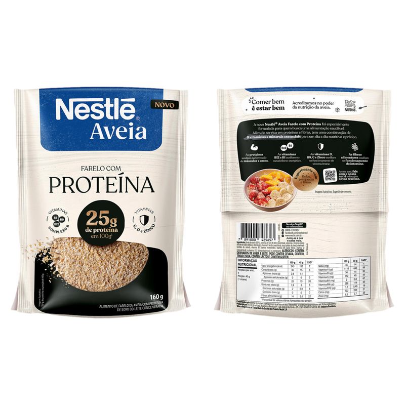 Farelo de Aveia com Proteína Nestlé Pacote 160g