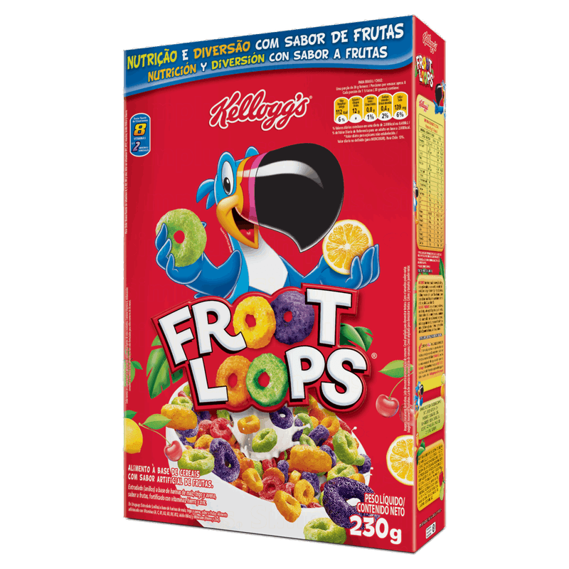 Cereal Matinal Frutas Kellogg´s Froot Loops Caixa 230g