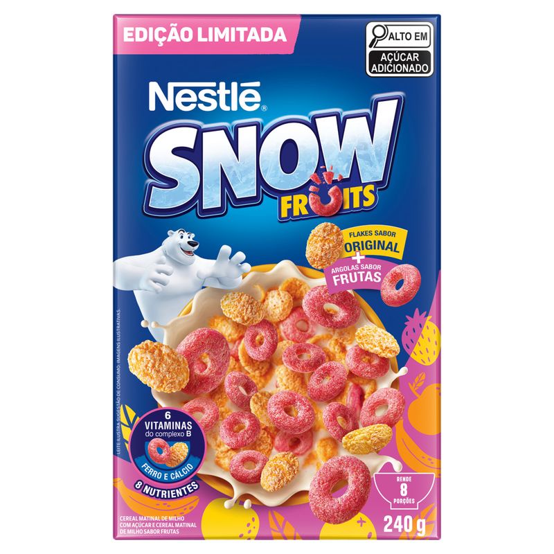 Cereal Matinal Original e Frutas Snow Flakes Fruits Caixa 240g
