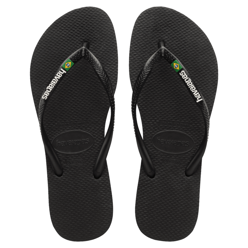 Chinelo Preto Slim Brasil Havaianas Womens n° 39/40