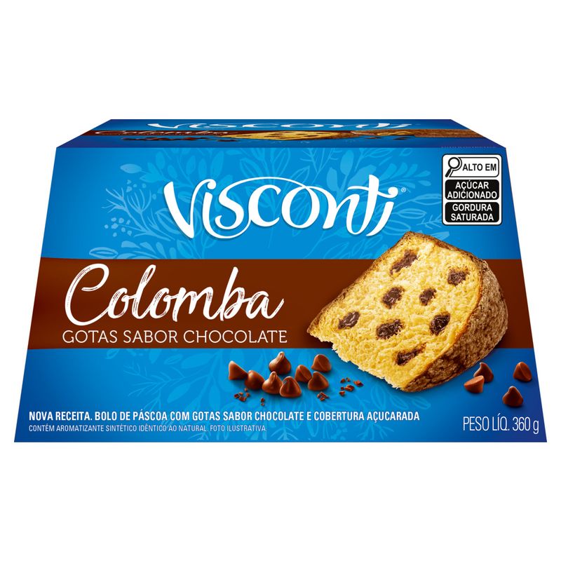 Colomba Visconti Gotas Sabor Chocolate Caixa 360g