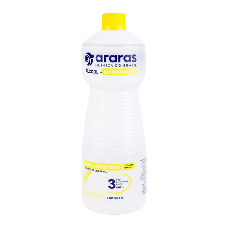 Álcool com Bicarbonato Araras Frasco 1L